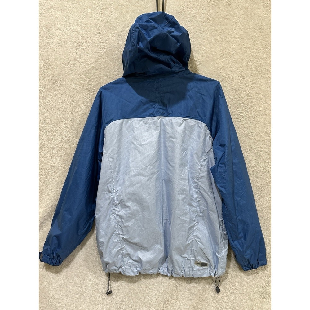 Helly Hansen Rain Jacket Mens Medium Blue Hooded Packable Helly Tech Nylon - Picture 4 of 10